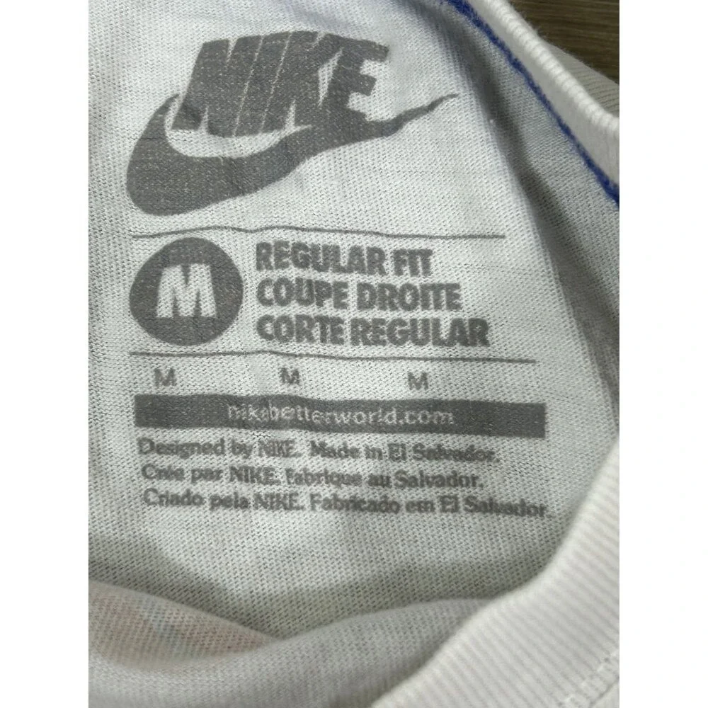 Nike VTG Street Ball Art Graphic Basketball T-Shirt White Size M